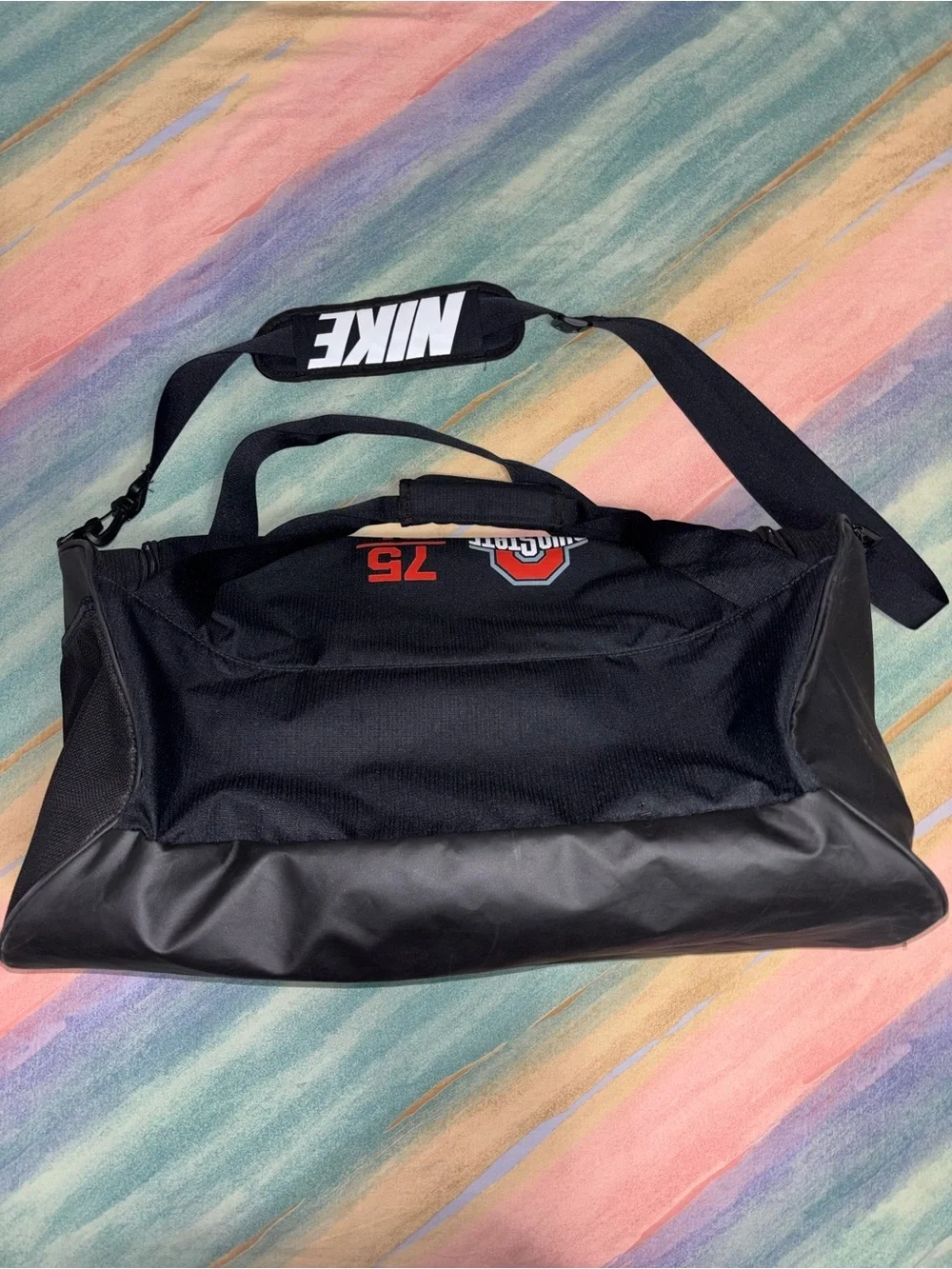 Nike Brasilia 9.0 Duffel Bag LG 95L Travel Gym #75 OL Ohio state buckeyes